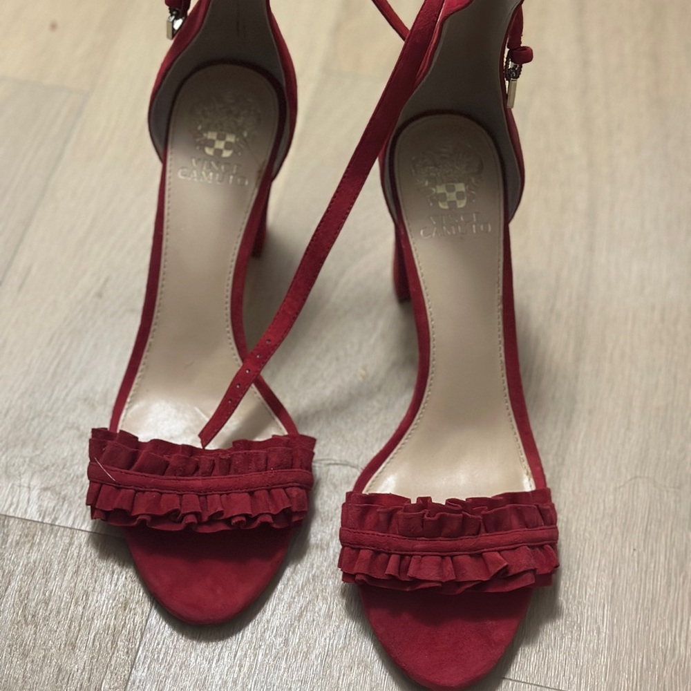 Vince Camuto Red Strappy Heels